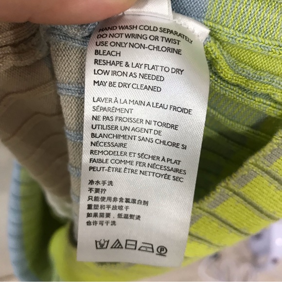 Anthropologie Green Daily Practice Striped Rib Knit Low Racerback Midi Dress - Picture 6 of 7